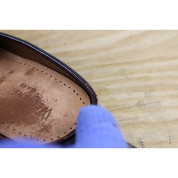 GH Bass Weejuns Womens 11M Red Burgundy  Leather Peggy Penny Mules Loafers Shoes - Picture 9 of 14